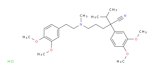 5-((3,4-dimethoxyphenethyl)(methyl)amino)-2-(3,4-dimethoxyphenyl)-2-isopropylpentanenitrile hydrochloride