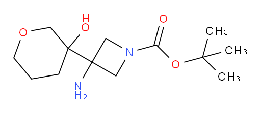 tert-butyl 3-amino-3-(3-hydroxyoxan-3-yl)azetidine-1-carboxylate