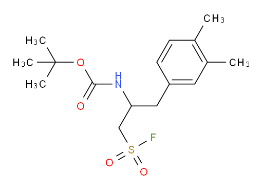 tert-butyl N-[1-(3,4-dimethylphenyl)-3-(fluorosulfonyl)propan-2-yl]carbamate