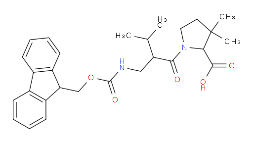 1-{2-[({[(9H-fluoren-9-yl)methoxy]carbonyl}amino)methyl]-3-methylbutanoyl}-3,3-dimethylpyrrolidine-2-carboxylic acid
