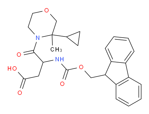 4-(3-cyclopropyl-3-methylmorpholin-4-yl)-3-({[(9H-fluoren-9-yl)methoxy]carbonyl}amino)-4-oxobutanoic acid