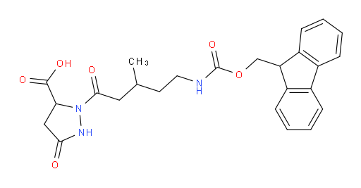 2-[5-({[(9H-fluoren-9-yl)methoxy]carbonyl}amino)-3-methylpentanoyl]-5-oxopyrazolidine-3-carboxylic acid