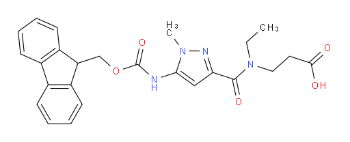 3-{N-ethyl-1-[5-({[(9H-fluoren-9-yl)methoxy]carbonyl}amino)-1-methyl-1H-pyrazol-3-yl]formamido}propanoic acid