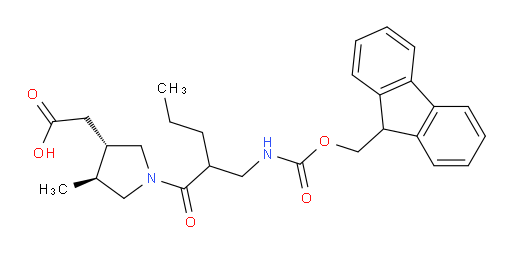 rac-2-[(3R,4R)-1-{2-[({[(9H-fluoren-9-yl)methoxy]carbonyl}amino)methyl]pentanoyl}-4-methylpyrrolidin-3-yl]acetic acid