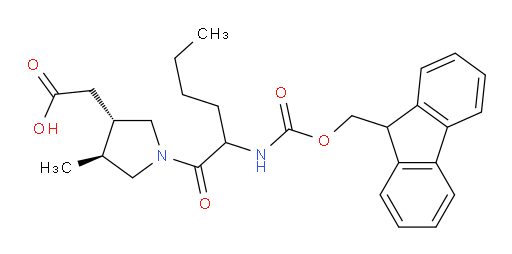 rac-2-[(3R,4R)-1-[2-({[(9H-fluoren-9-yl)methoxy]carbonyl}amino)hexanoyl]-4-methylpyrrolidin-3-yl]acetic acid