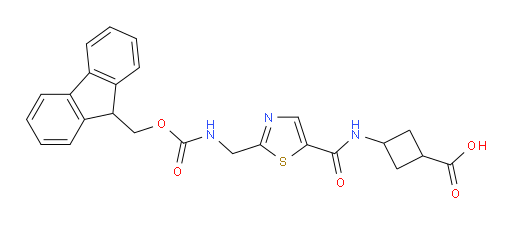 3-{2-[({[(9H-fluoren-9-yl)methoxy]carbonyl}amino)methyl]-1,3-thiazole-5-amido}cyclobutane-1-carboxylic acid