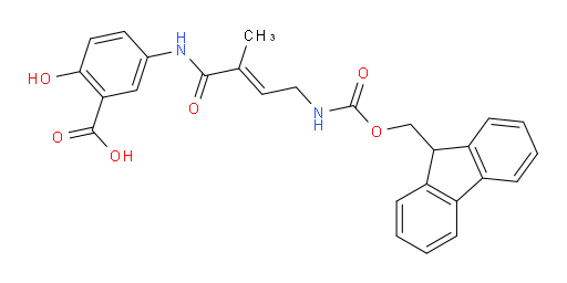 5-[4-({[(9H-fluoren-9-yl)methoxy]carbonyl}amino)-2-methylbut-2-enamido]-2-hydroxybenzoic acid