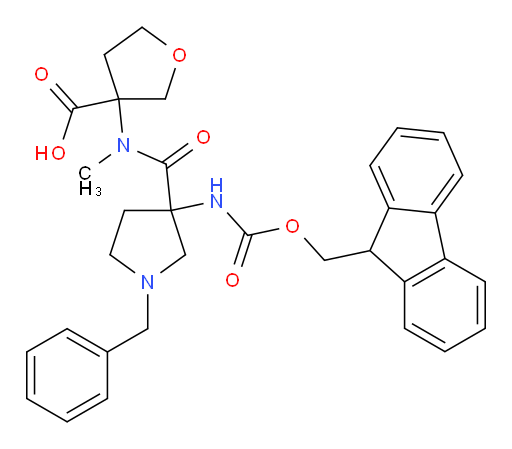 3-[N-methyl1-benzyl-3-({[(9H-fluoren-9-yl)methoxy]carbonyl}amino)pyrrolidine-3-amido]oxolane-3-carboxylic acid