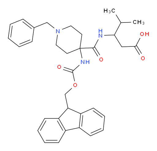 3-{[1-benzyl-4-({[(9H-fluoren-9-yl)methoxy]carbonyl}amino)piperidin-4-yl]formamido}-4-methylpentanoic acid