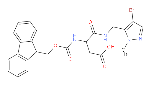 3-{[(4-bromo-1-methyl-1H-pyrazol-5-yl)methyl]carbamoyl}-3-({[(9H-fluoren-9-yl)methoxy]carbonyl}amino)propanoic acid