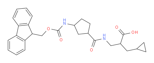 2-(cyclopropylmethyl)-3-{[3-({[(9H-fluoren-9-yl)methoxy]carbonyl}amino)cyclopentyl]formamido}propanoic acid