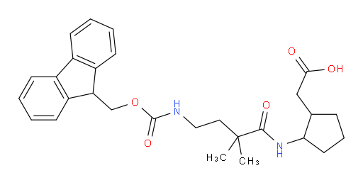 2-{2-[4-({[(9H-fluoren-9-yl)methoxy]carbonyl}amino)-2,2-dimethylbutanamido]cyclopentyl}acetic acid