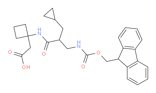 2-{1-[2-(cyclopropylmethyl)-3-({[(9H-fluoren-9-yl)methoxy]carbonyl}amino)propanamido]cyclobutyl}acetic acid