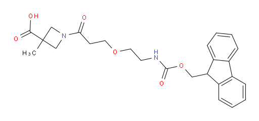 1-{3-[2-({[(9H-fluoren-9-yl)methoxy]carbonyl}amino)ethoxy]propanoyl}-3-methylazetidine-3-carboxylic acid
