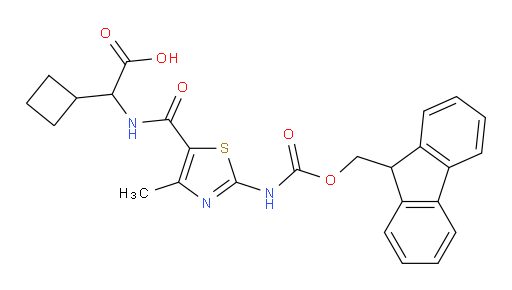 2-cyclobutyl-2-{[2-({[(9H-fluoren-9-yl)methoxy]carbonyl}amino)-4-methyl-1,3-thiazol-5-yl]formamido}acetic acid