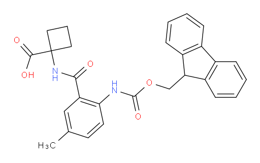 1-[2-({[(9H-fluoren-9-yl)methoxy]carbonyl}amino)-5-methylbenzamido]cyclobutane-1-carboxylic acid