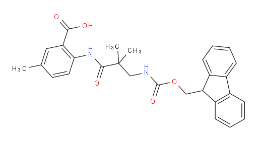 2-[3-({[(9H-fluoren-9-yl)methoxy]carbonyl}amino)-2,2-dimethylpropanamido]-5-methylbenzoic acid