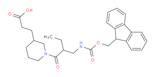 3-(1-{2-[({[(9H-fluoren-9-yl)methoxy]carbonyl}amino)methyl]butanoyl}piperidin-3-yl)propanoic acid