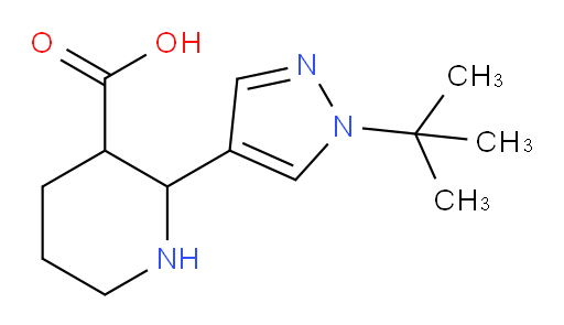 2-(1-tert-butyl-1H-pyrazol-4-yl)piperidine-3-carboxylic acid