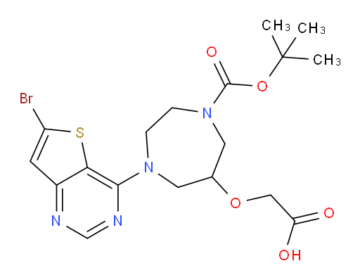 2-[(1-{6-bromothieno[3,2-d]pyrimidin-4-yl}-4-[(tert-butoxy)carbonyl]-1,4-diazepan-6-yl)oxy]acetic acid