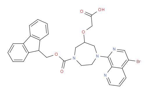 2-{[1-(5-bromo-1,7-naphthyridin-8-yl)-4-{[(9H-fluoren-9-yl)methoxy]carbonyl}-1,4-diazepan-6-yl]oxy}acetic acid