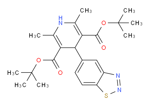 3,5-di-tert-butyl 4-(1,2,3-benzothiadiazol-5-yl)-2,6-dimethyl-1,4-dihydropyridine-3,5-dicarboxylate