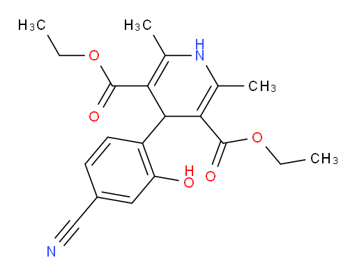 3,5-diethyl 4-(4-cyano-2-hydroxyphenyl)-2,6-dimethyl-1,4-dihydropyridine-3,5-dicarboxylate