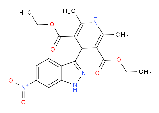 3,5-diethyl 2,6-dimethyl-4-(6-nitro-1H-indazol-3-yl)-1,4-dihydropyridine-3,5-dicarboxylate