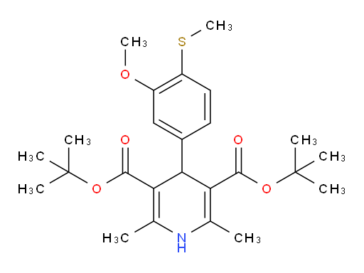 3,5-di-tert-butyl 4-[3-methoxy-4-(methylsulfanyl)phenyl]-2,6-dimethyl-1,4-dihydropyridine-3,5-dicarboxylate