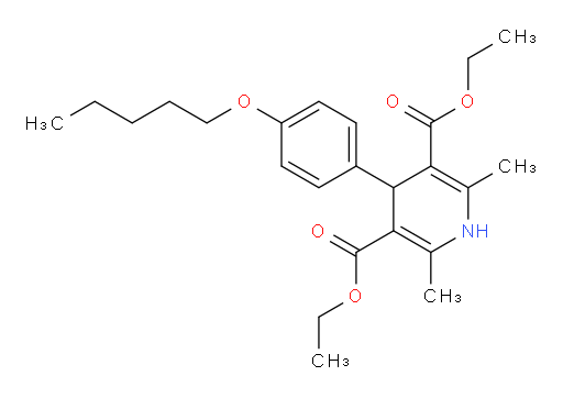 3,5-diethyl 2,6-dimethyl-4-[4-(pentyloxy)phenyl]-1,4-dihydropyridine-3,5-dicarboxylate