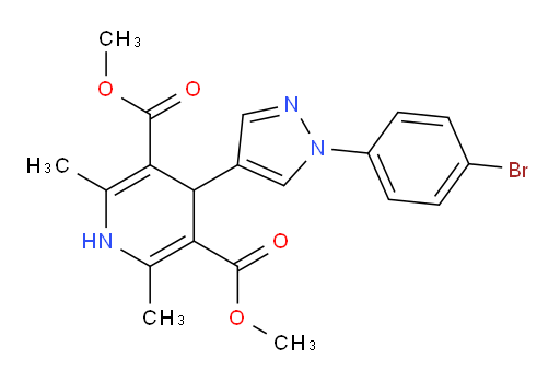 3,5-dimethyl 4-[1-(4-bromophenyl)-1H-pyrazol-4-yl]-2,6-dimethyl-1,4-dihydropyridine-3,5-dicarboxylate