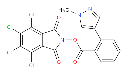 4,5,6,7-tetrachloro-1,3-dioxo-2,3-dihydro-1H-isoindol-2-yl 2-(1-methyl-1H-pyrazol-4-yl)benzoate