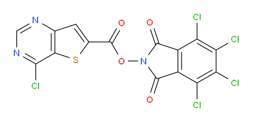 4,5,6,7-tetrachloro-1,3-dioxo-2,3-dihydro-1H-isoindol-2-yl 4-chlorothieno[3,2-d]pyrimidine-6-carboxylate
