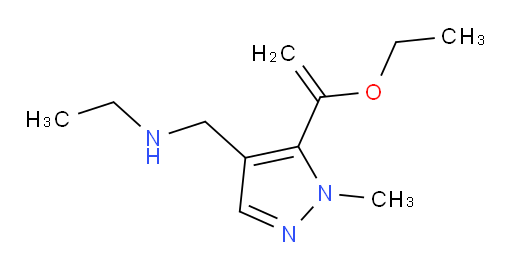 {[5-(1-ethoxyethenyl)-1-methyl-1H-pyrazol-4-yl]methyl}(ethyl)amine