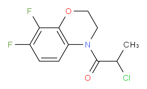 2-chloro-1-(7,8-difluoro-3,4-dihydro-2H-1,4-benzoxazin-4-yl)propan-1-one