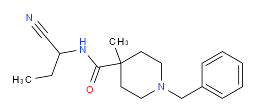 1-benzyl-N-(1-cyanopropyl)-4-methylpiperidine-4-carboxamide