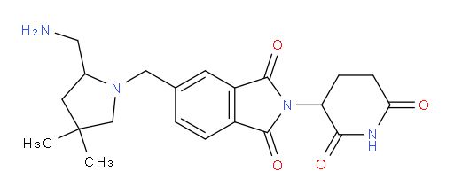 5-{[2-(aminomethyl)-4,4-dimethylpyrrolidin-1-yl]methyl}-2-(2,6-dioxopiperidin-3-yl)-2,3-dihydro-1H-isoindole-1,3-dione