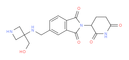 2-(2,6-dioxopiperidin-3-yl)-5-({[3-(hydroxymethyl)azetidin-3-yl]amino}methyl)-2,3-dihydro-1H-isoindole-1,3-dione