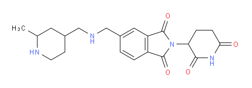2-(2,6-dioxopiperidin-3-yl)-5-({[(2-methylpiperidin-4-yl)methyl]amino}methyl)-2,3-dihydro-1H-isoindole-1,3-dione