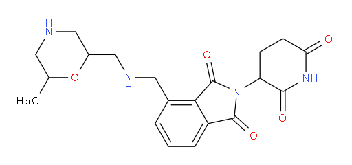 2-(2,6-dioxopiperidin-3-yl)-4-({[(6-methylmorpholin-2-yl)methyl]amino}methyl)-2,3-dihydro-1H-isoindole-1,3-dione