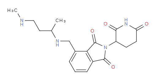 2-(2,6-dioxopiperidin-3-yl)-4-({[4-(methylamino)butan-2-yl]amino}methyl)-2,3-dihydro-1H-isoindole-1,3-dione