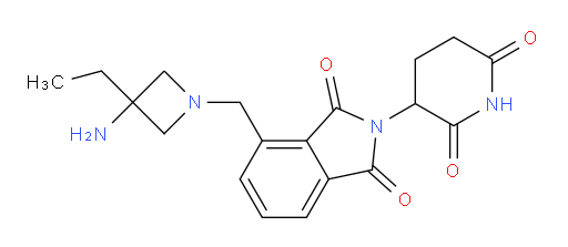 4-[(3-amino-3-ethylazetidin-1-yl)methyl]-2-(2,6-dioxopiperidin-3-yl)-2,3-dihydro-1H-isoindole-1,3-dione