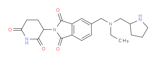 2-(2,6-dioxopiperidin-3-yl)-5-({ethyl[(pyrrolidin-2-yl)methyl]amino}methyl)-2,3-dihydro-1H-isoindole-1,3-dione