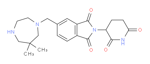 5-[(6,6-dimethyl-1,4-diazepan-1-yl)methyl]-2-(2,6-dioxopiperidin-3-yl)-2,3-dihydro-1H-isoindole-1,3-dione