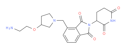 4-{[3-(2-aminoethoxy)pyrrolidin-1-yl]methyl}-2-(2,6-dioxopiperidin-3-yl)-2,3-dihydro-1H-isoindole-1,3-dione