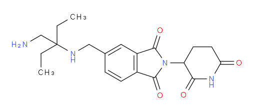 5-({[3-(aminomethyl)pentan-3-yl]amino}methyl)-2-(2,6-dioxopiperidin-3-yl)-2,3-dihydro-1H-isoindole-1,3-dione