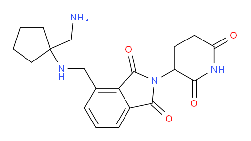 4-({[1-(aminomethyl)cyclopentyl]amino}methyl)-2-(2,6-dioxopiperidin-3-yl)-2,3-dihydro-1H-isoindole-1,3-dione