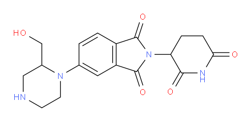 2-(2,6-dioxopiperidin-3-yl)-5-[2-(hydroxymethyl)piperazin-1-yl]-2,3-dihydro-1H-isoindole-1,3-dione