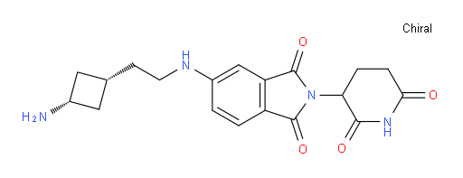 2-(2,6-dioxopiperidin-3-yl)-5-({2-[(1s,3r)-3-aminocyclobutyl]ethyl}amino)-2,3-dihydro-1H-isoindole-1,3-dione