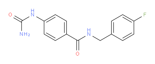 4-(carbamoylamino)-N-[(4-fluorophenyl)methyl]benzamide